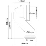 manguito wc curvo compact DP210mm | plastisan