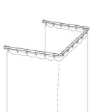 barra cortina ducha curva 80x80x80cm montaje | plastisan